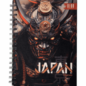 Cuaderno Argollado Mediano 5 Materias Japan Samurai