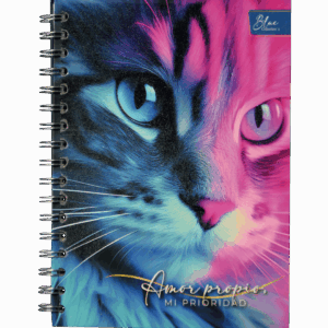 Cuaderno Argollado Mediano 5 Materias Amor propio