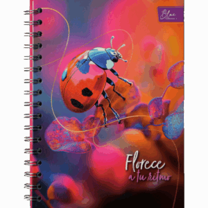 Cuaderno Argollado Mediano 5 Materias Florece a tu ritmo